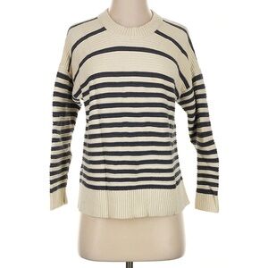 Striped Women's Sweater - Cream and Navy